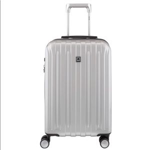 DELSEY silver carry-on suitcase